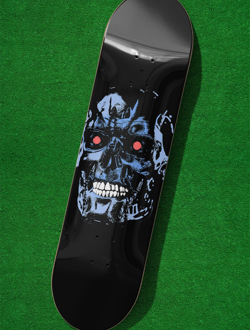 Terminator movie skate deck, 80s action sci-fi film skateboard wall art memorabilia