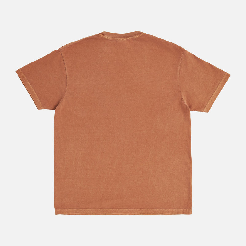 washed orange comfort colors t-shirt with sports, anime, and movie designs for sale at Throwbacks