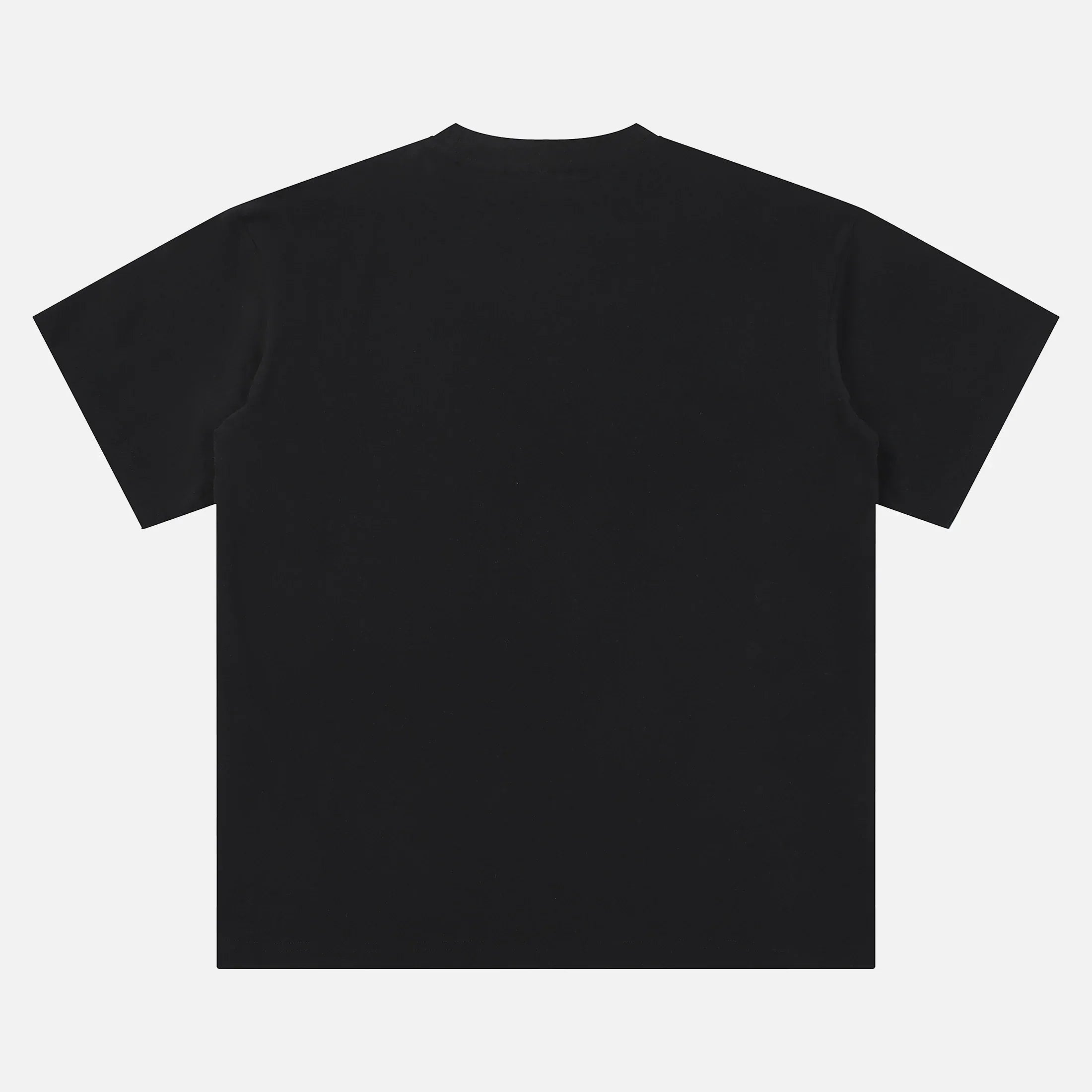 back of blank black streetwear t-shirt for sale at throwbacks