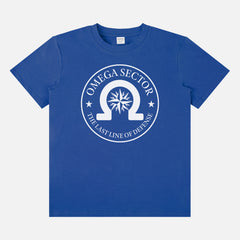 True Lies Movie t-shirt with Omega Sector logo on a royal blue unisex t-shirt