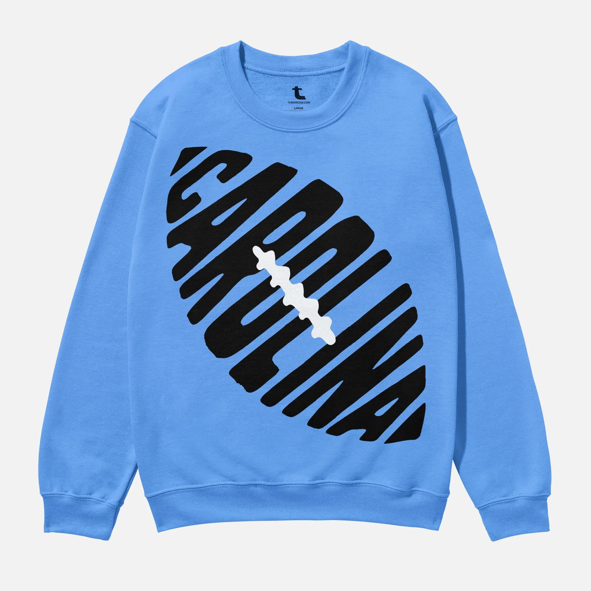Cute Retro Carolina football sweatshirt, heavweight Carolina blue crewneck sweater for men and women