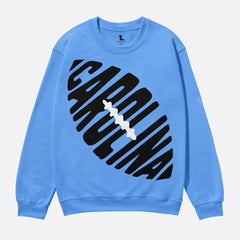 Cute Retro Carolina football sweatshirt, heavweight Carolina blue crewneck sweater for men and women