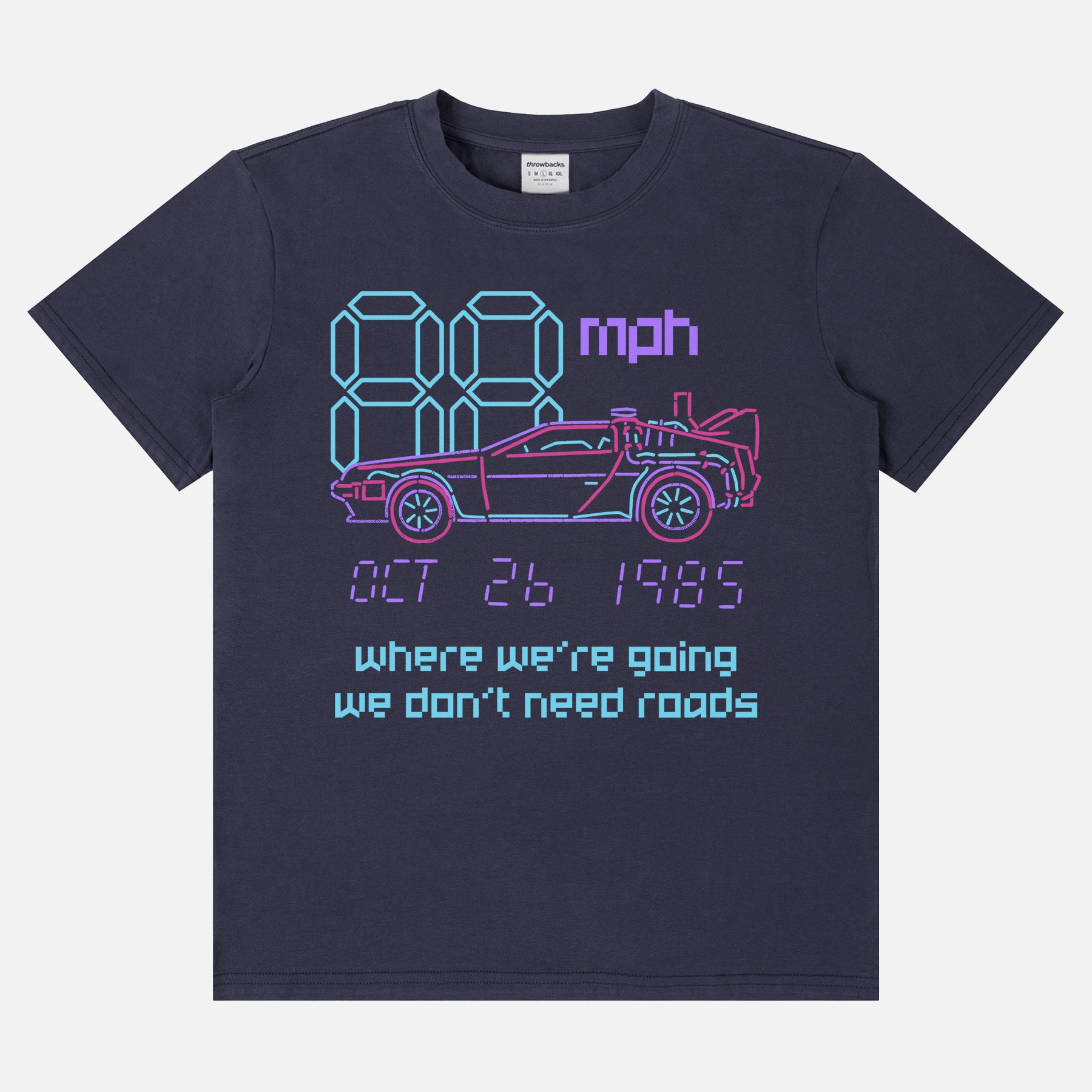 We Don't Need Roads Delorean Movie Shirt