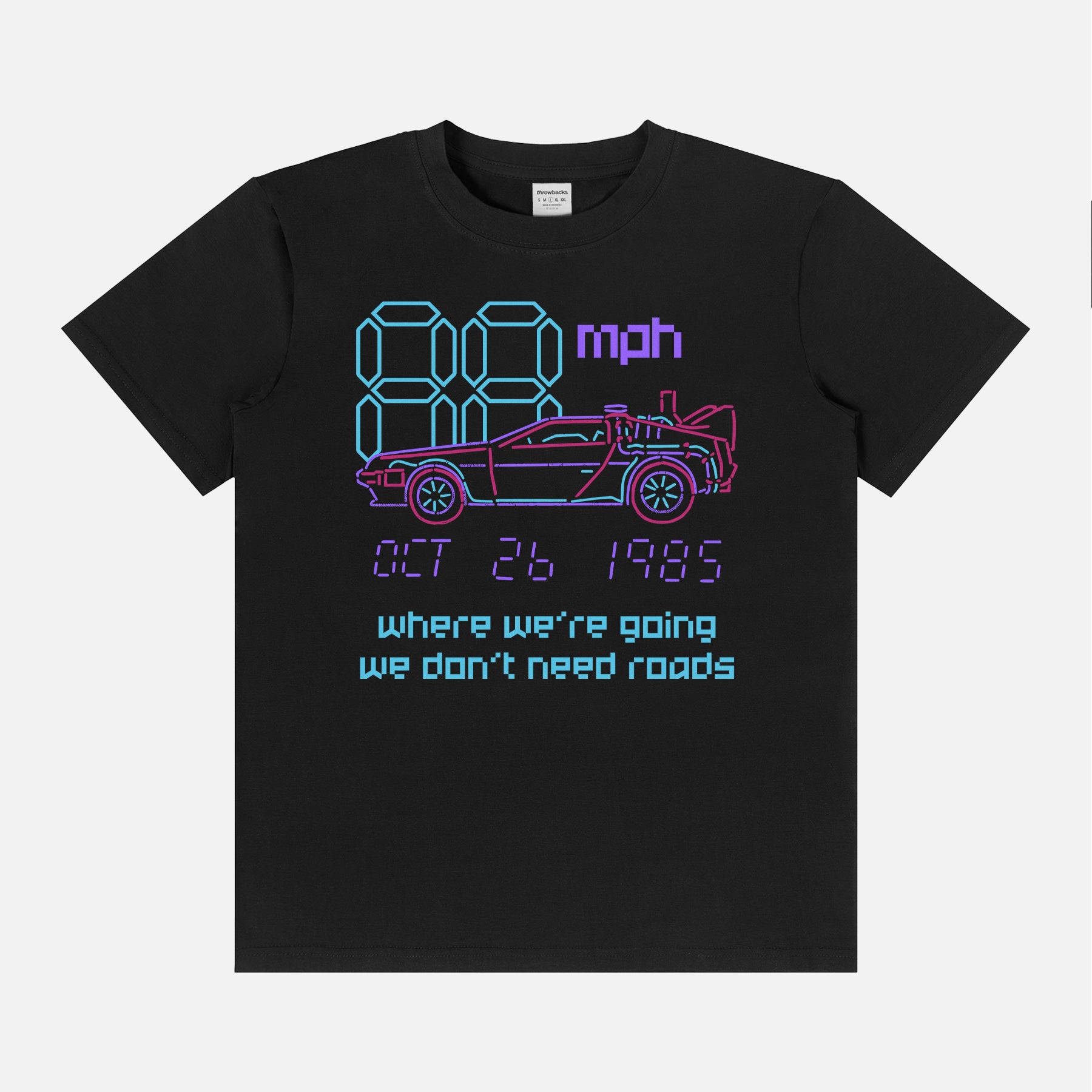 We Don't Need Roads Delorean Movie Shirt