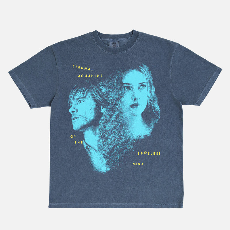 Cute Eternal sunshine of the spotless mind movie t-shirt with Joel and Clementine on a washed navy Comfort Colors graphic tee