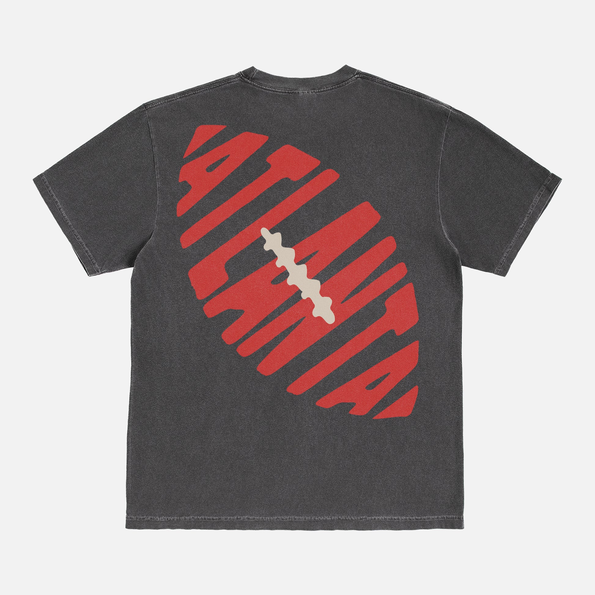 Retro faded black and red Comfort Colors Atlanta Falcons football t-shirt with vintage custom ATL football logo and front and back print