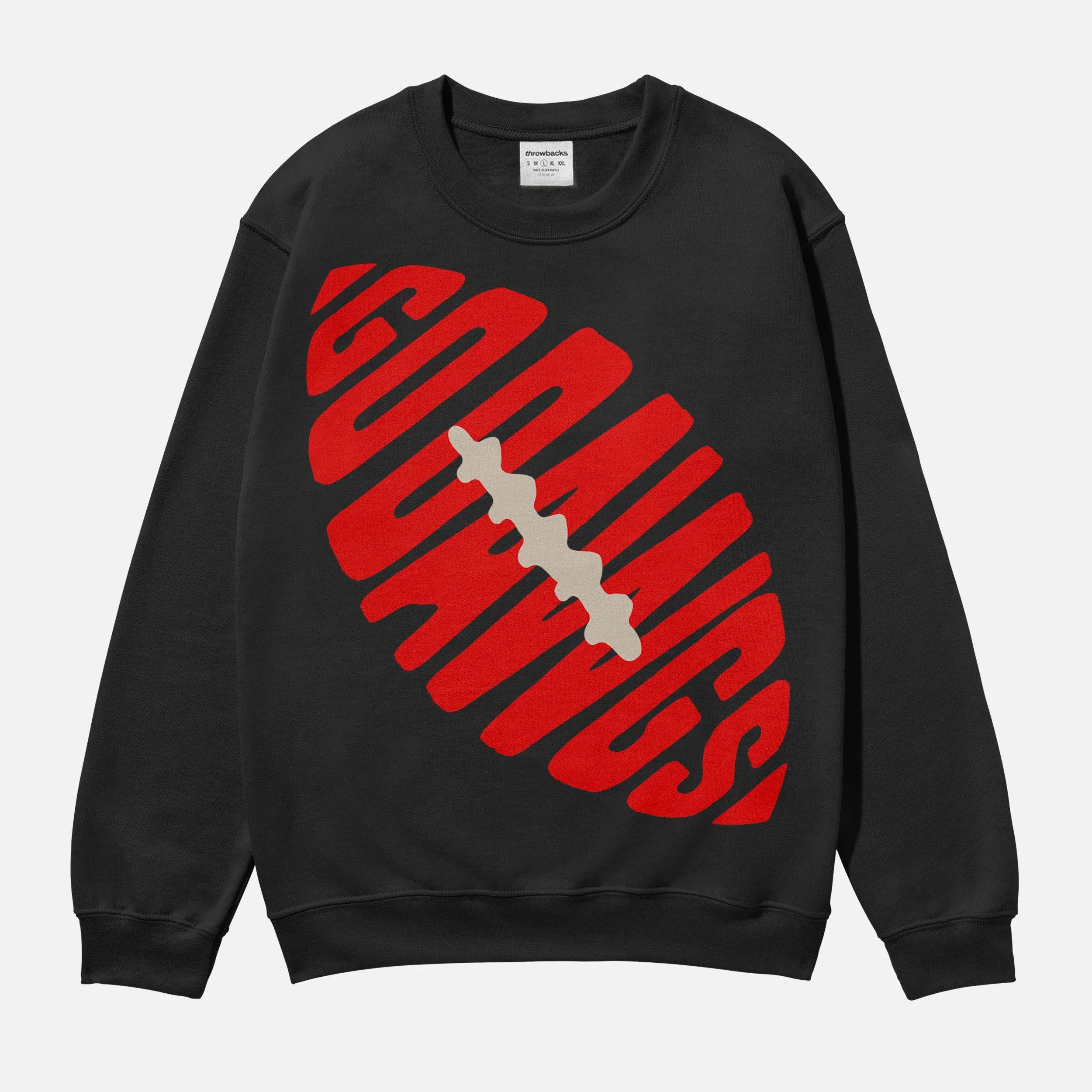 Unisex black and red Georgia Bulldogs football sweatshirt, retro unisex heavyweight Go Dawgs crewneck