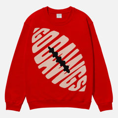 Heavyweight cute Georgia Bulldogs retro red football crewneck sweatshirt