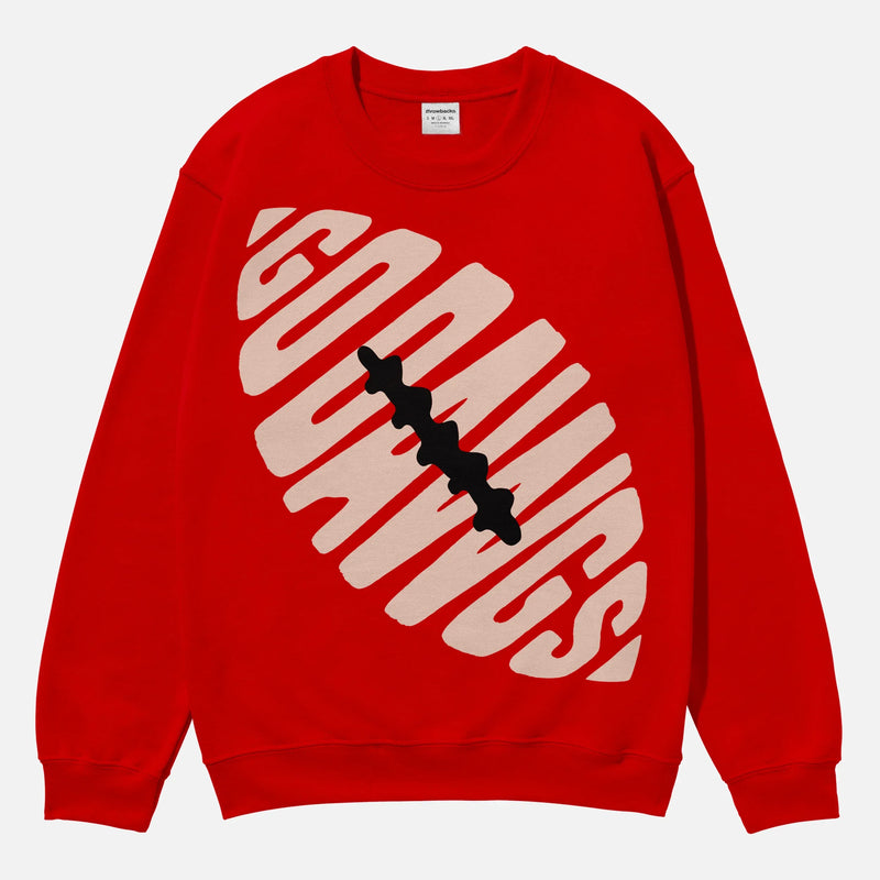 Heavyweight cute Georgia Bulldogs retro red football crewneck sweatshirt