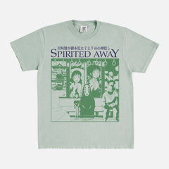 Cute Retro Spirited Away Movie Graphic Tee Vintage 2001 Hayao Miyazaki anime film faded heavyweight streetwear t-shirt