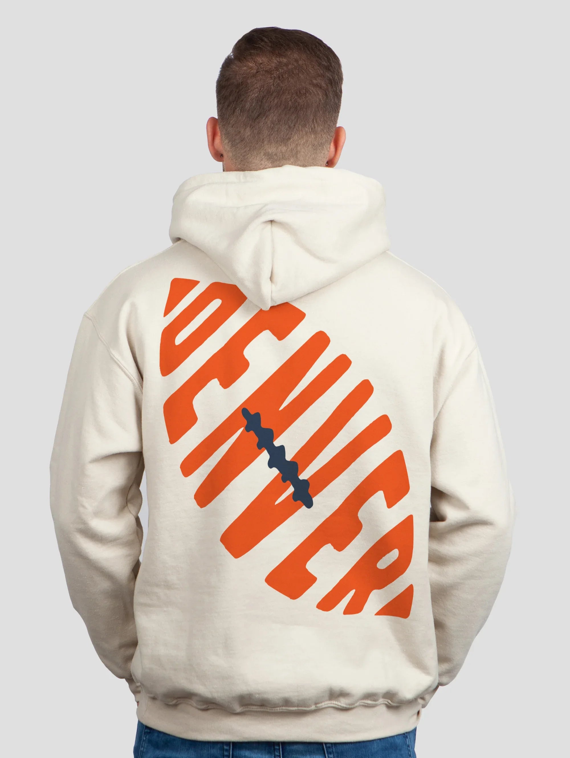 Cute Beige Denver Broncos hoodie, vintage football streetwear sweatshirt for Denver fans
