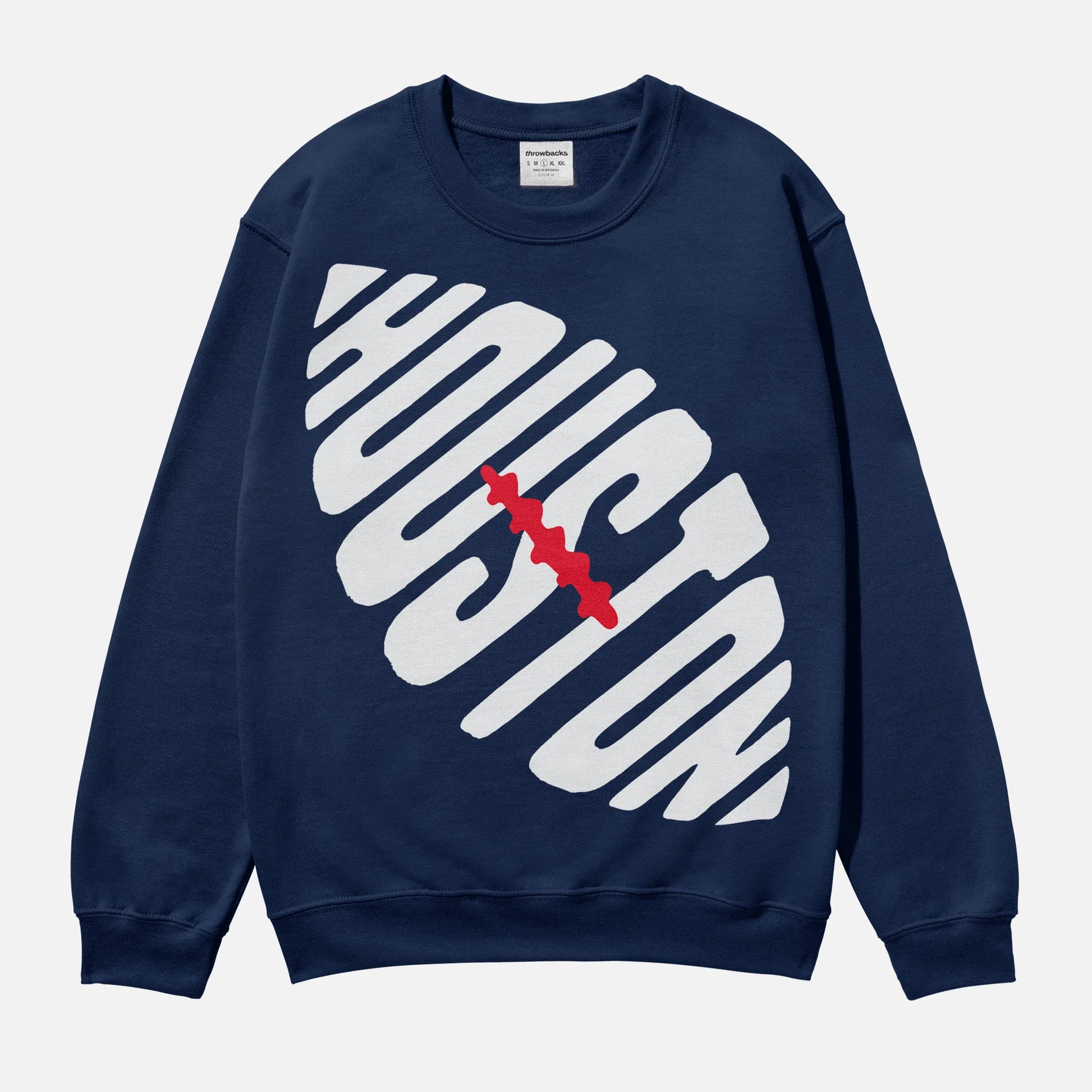 Cute Navy Heavyweight Houston Texans Football fan crewneck sweatshirt