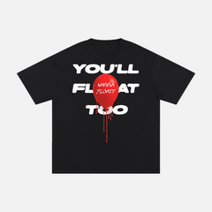 it horror movie graphic tee black with red balloon horror movie memorabilia for sale at throwbacks