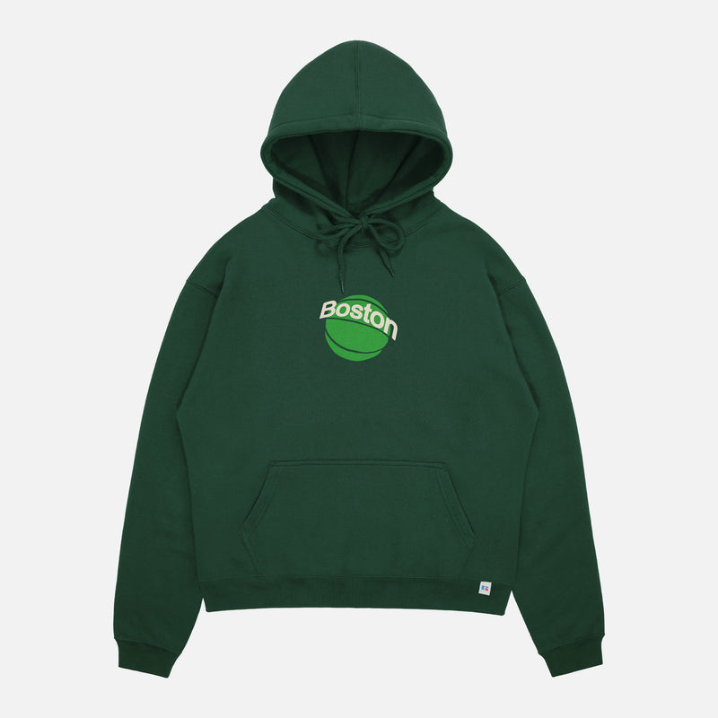 Boston Celtics Russell Athletic retro streetwear style hoodie sweatshirt for men and women, oversized Celtics hoodie apparel