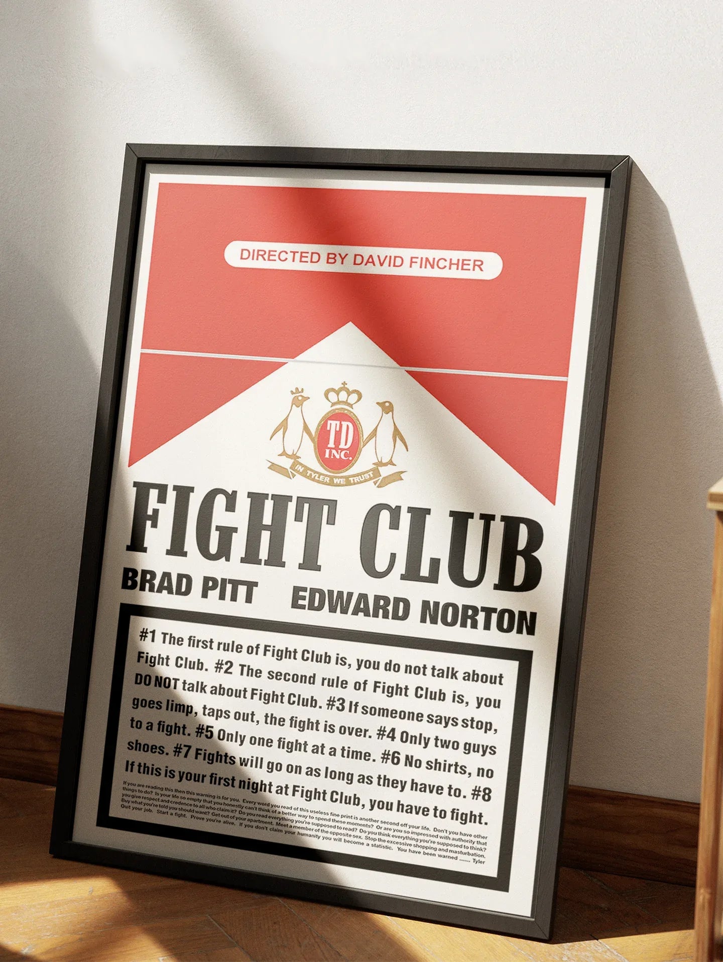 Fight Club Cigarette Pack Poster