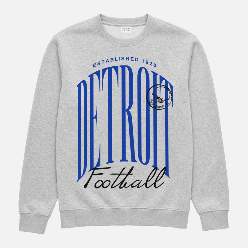 Premium 90s heather grey Detroit Lions NFL football cotton sweatshirt