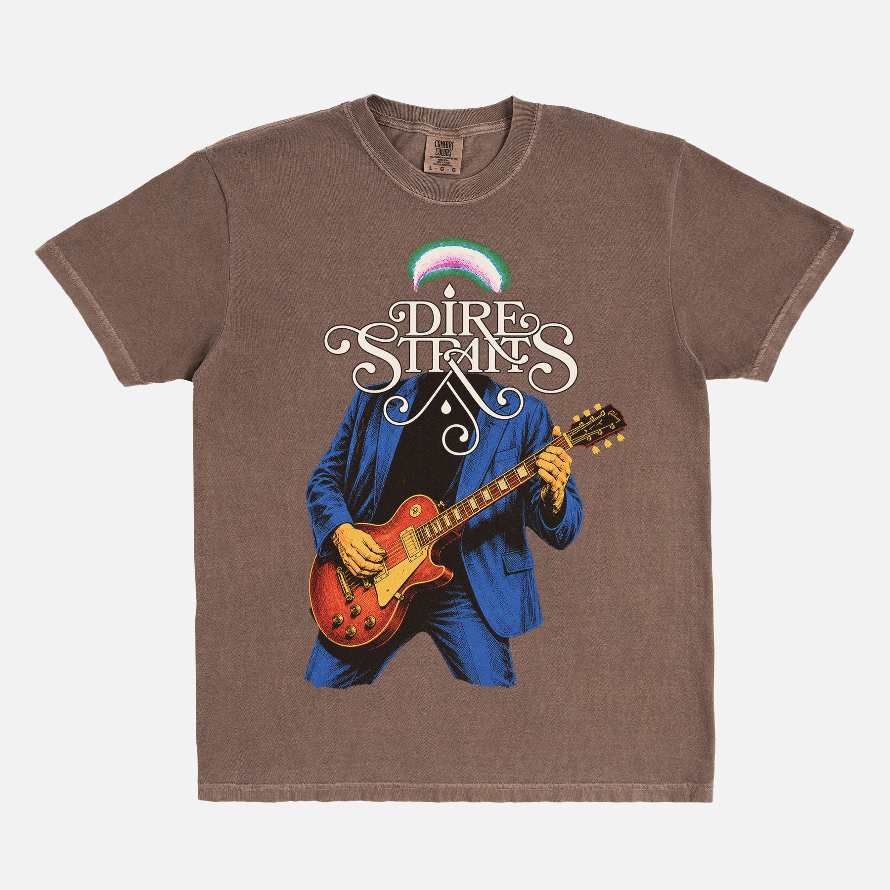 Retro Dire Straits Album t-shirt, old school 80s rock band graphic tee
