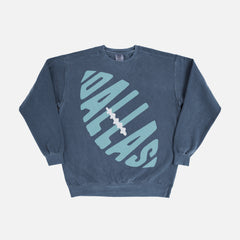 Retro Dallas Cowboys faded navy and silver sweatshirt for Dallas football fans for sale at Throwbacks