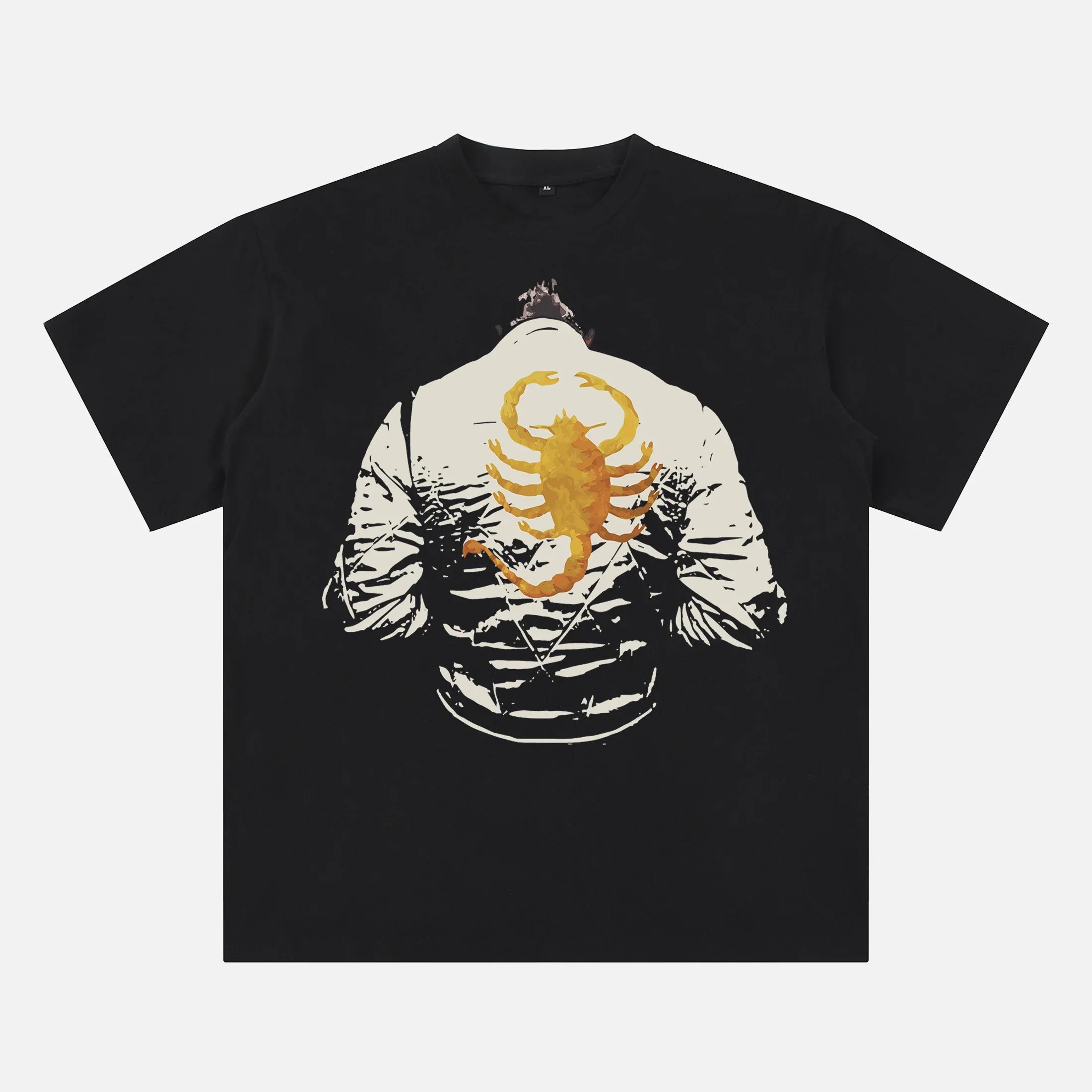 Retro Drive 2011 Movie streetwear graphic tee shirt with scorpion jacket movie poster art on black shirt