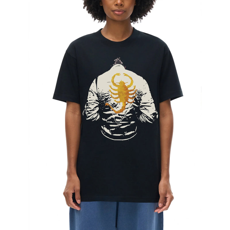 Retro Drive 2011 Movie streetwear graphic tee shirt with scorpion jacket movie poster art on black shirt