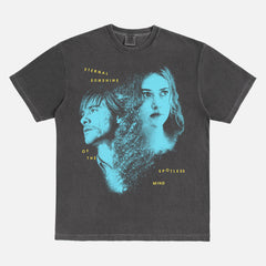 Cute Eternal sunshine of the spotless mind movie t-shirt with Joel and Clementine on a washed black Comfort Colors graphic tee
