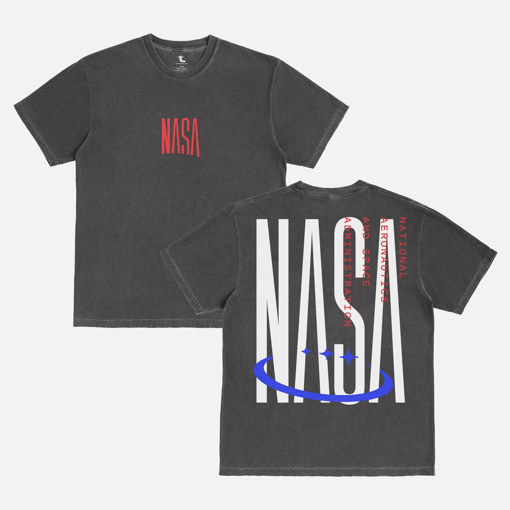Retro NASA graphic tee, vintage oversized faded washed black NASA worm logo space streetwear t-shirt 