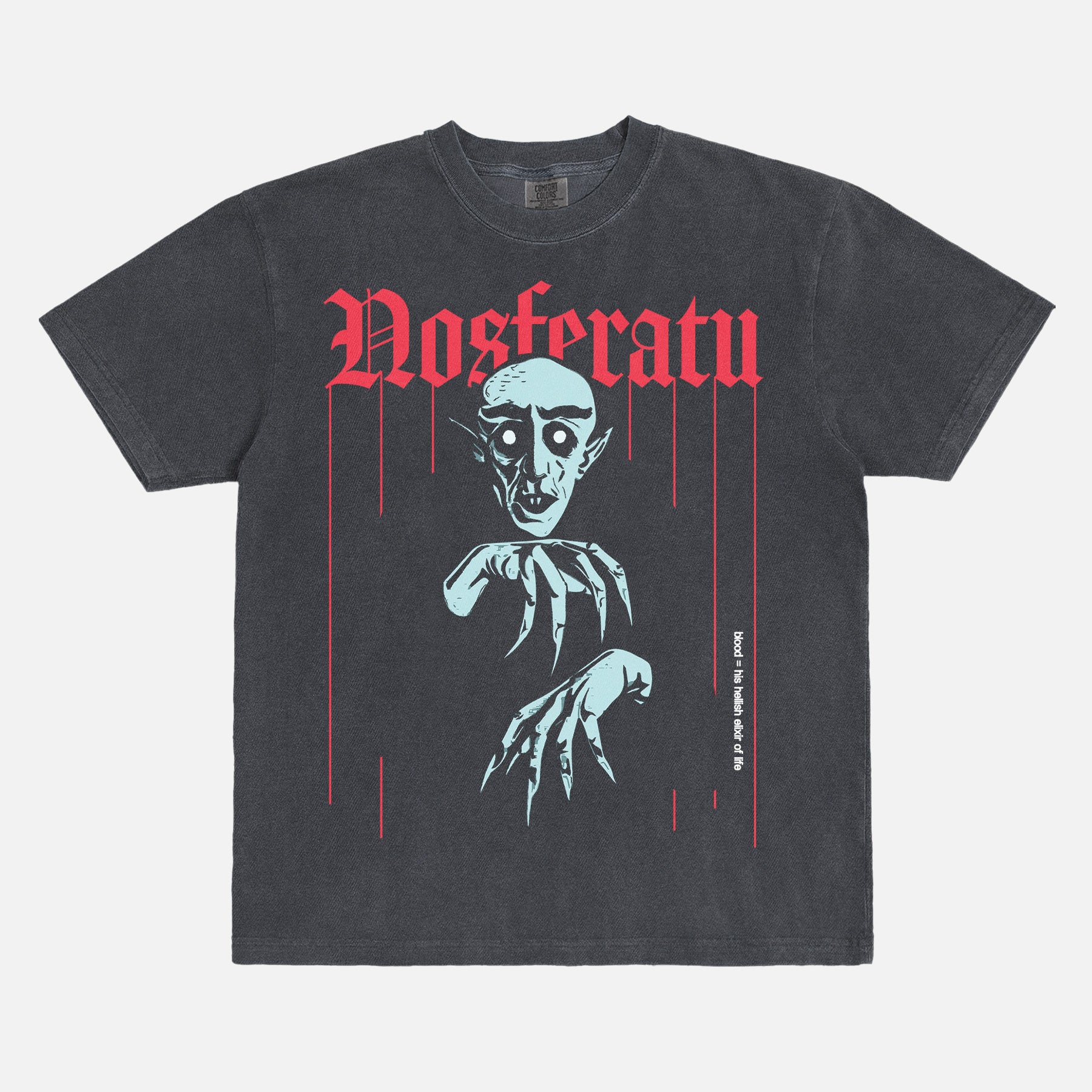 Retro Nosferatu 2024 movie streetwear t-shirt, original nosferatu a symphony of horror horror film black graphic tee