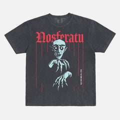 Retro Nosferatu 2024 movie streetwear t-shirt, original nosferatu a symphony of horror horror film black graphic tee