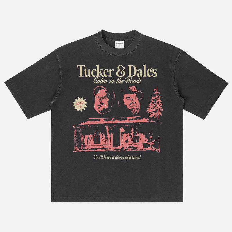 Funny Tucker & Dale Vs evil movie t-shirt, black cult classic comedy horror movie graphic tee