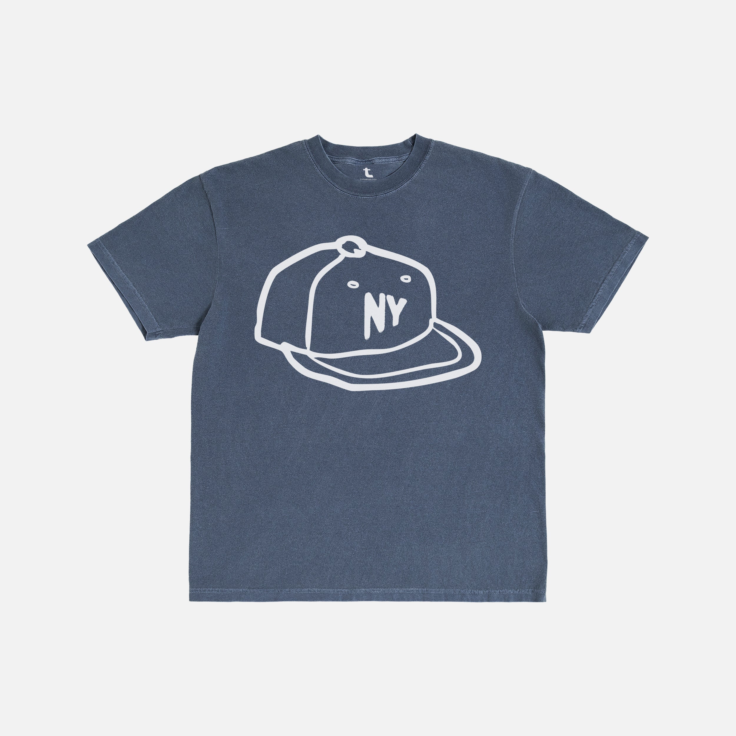 New York Baseball Hat Sketch Graphic T-Shirt