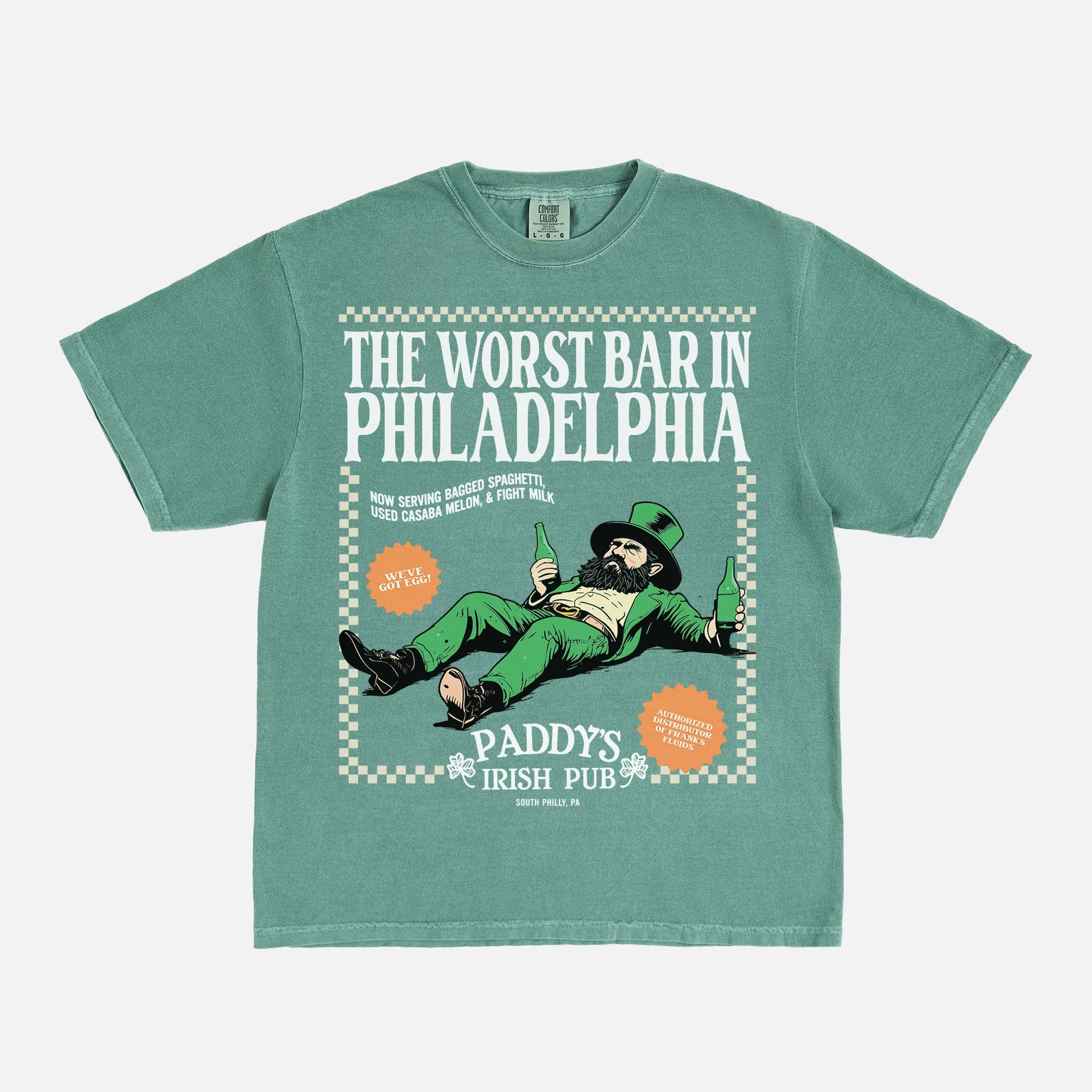 Its always sunny in philadelphia St. Patrick's day graphic tee, funny Paddy's Irish Pub drunk leprechaun t-shirt
