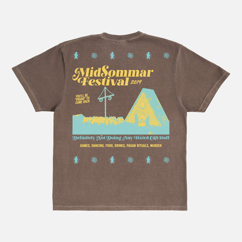 A24 Horror movie t-shirt midsommar 2019 faded brown comfort color funny movie graphic tee