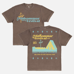 A24 Horror movie t-shirt midsommar 2019 washed brown oversized comfort color funny movie graphic tee