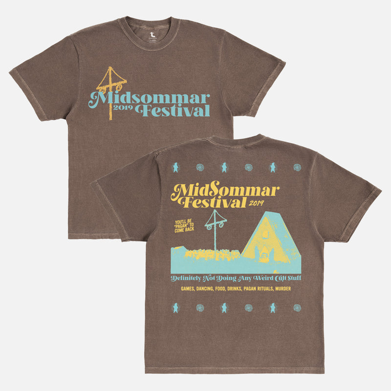 A24 Horror movie t-shirt midsommar 2019 washed brown oversized comfort color funny movie graphic tee