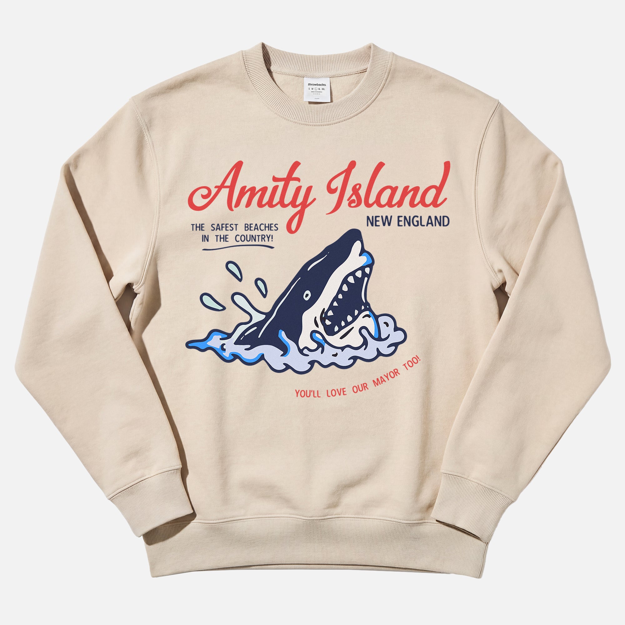Retro Amity Island Shark Jaws Sweatshirt
