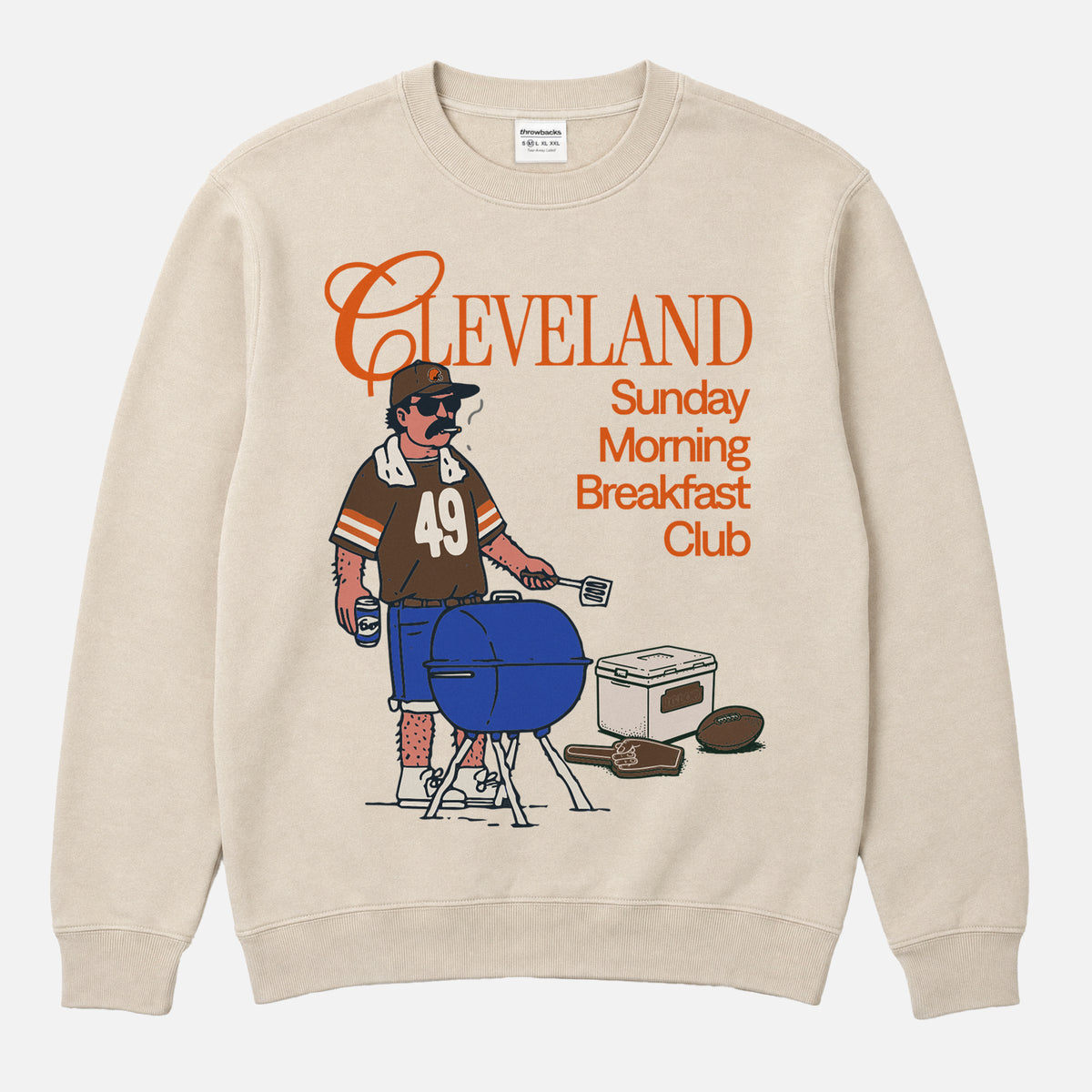 Cleveland Browns Sunday Morning Breakfast Club Tailgating crewneck sweatshirt