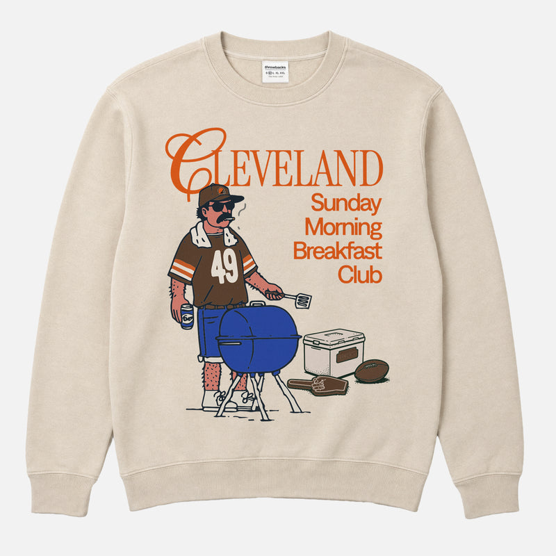 Cleveland Browns Sunday Morning Breakfast Club Tailgating crewneck sweatshirt