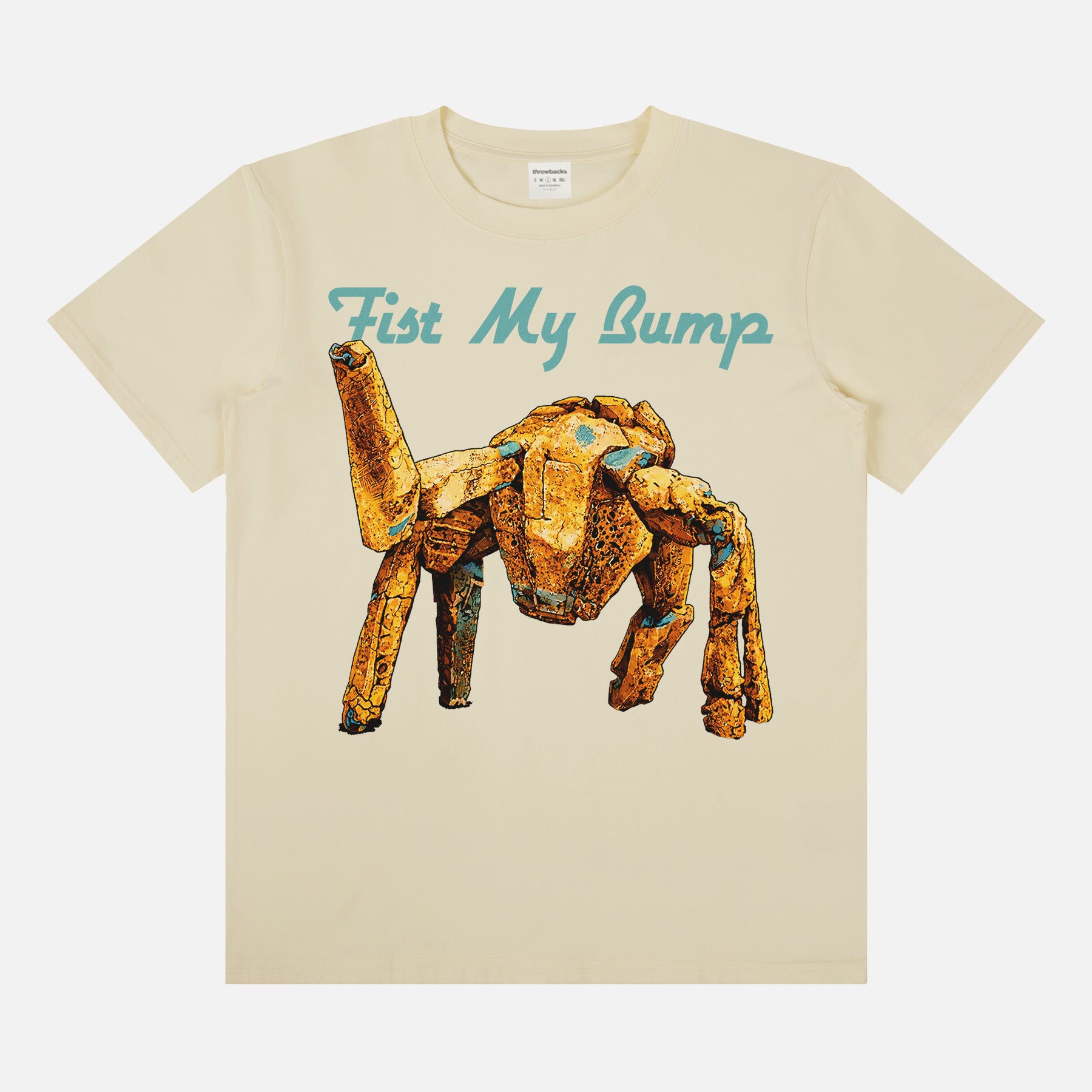 Funny Rocky Fist my Bump project hail mary movie graphic tee with cute rocky the alien illustration on a unisex t-shirt