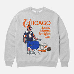 Retro Chicago Bears football fan sweatshirt  with funny tailgating drinking graphic on a unisex crewneck