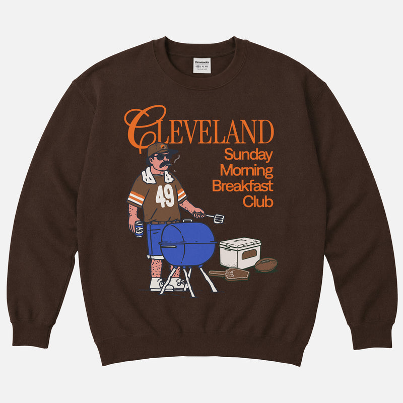 Cleveland Browns Sunday Morning Breakfast Club Tailgating crewneck sweatshirt