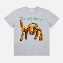 Funny Rocky Fist my Bump project hail mary movie graphic tee with cute rocky the alien illustration on a unisex t-shirt