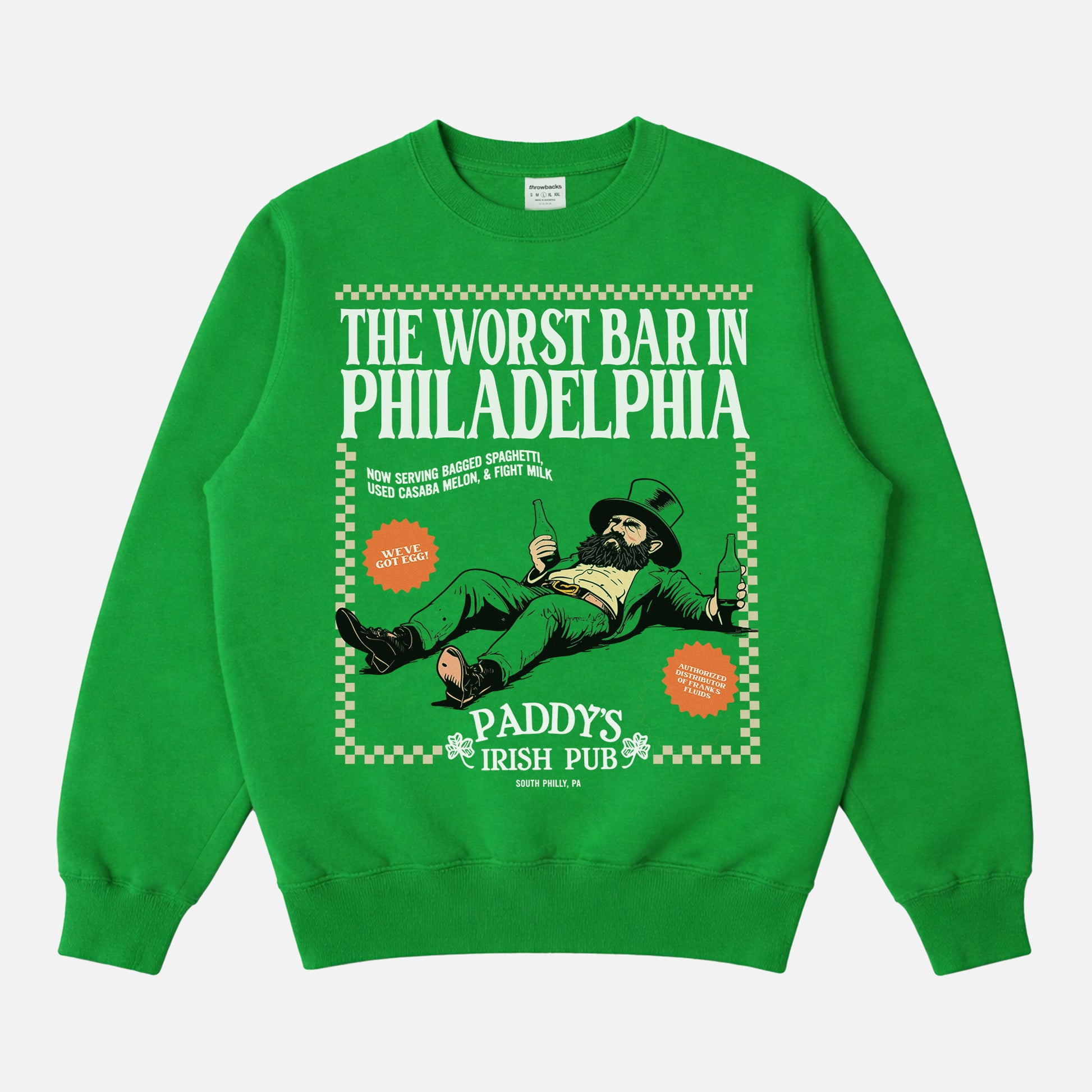 Funny It's Always Sunny in Philadelphia PAddy's Irish Pub St. Patrick's Day Irish Green crewneck sweatshirt