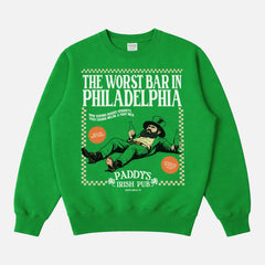 Funny It's Always Sunny in Philadelphia PAddy's Irish Pub St. Patrick's Day Irish Green crewneck sweatshirt