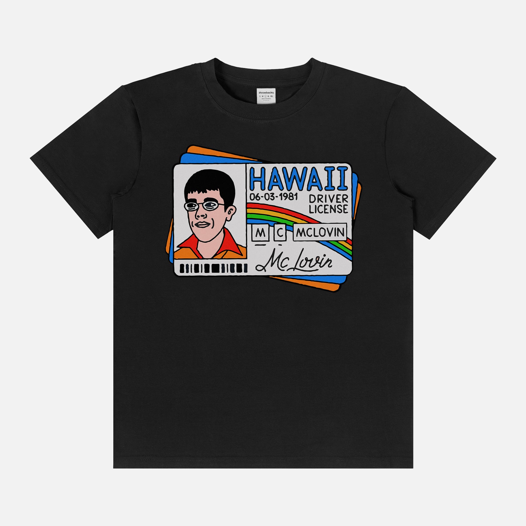 Funny McLovin Drivers License Graphic T-Shirt Superbad Movie Memorabilia Apparel