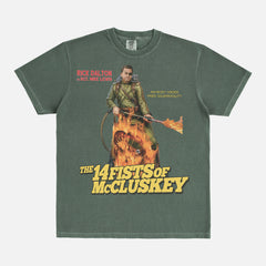 once upon a time in hollywood rick dalton 14 fists of mccluskey  movie t-shirt