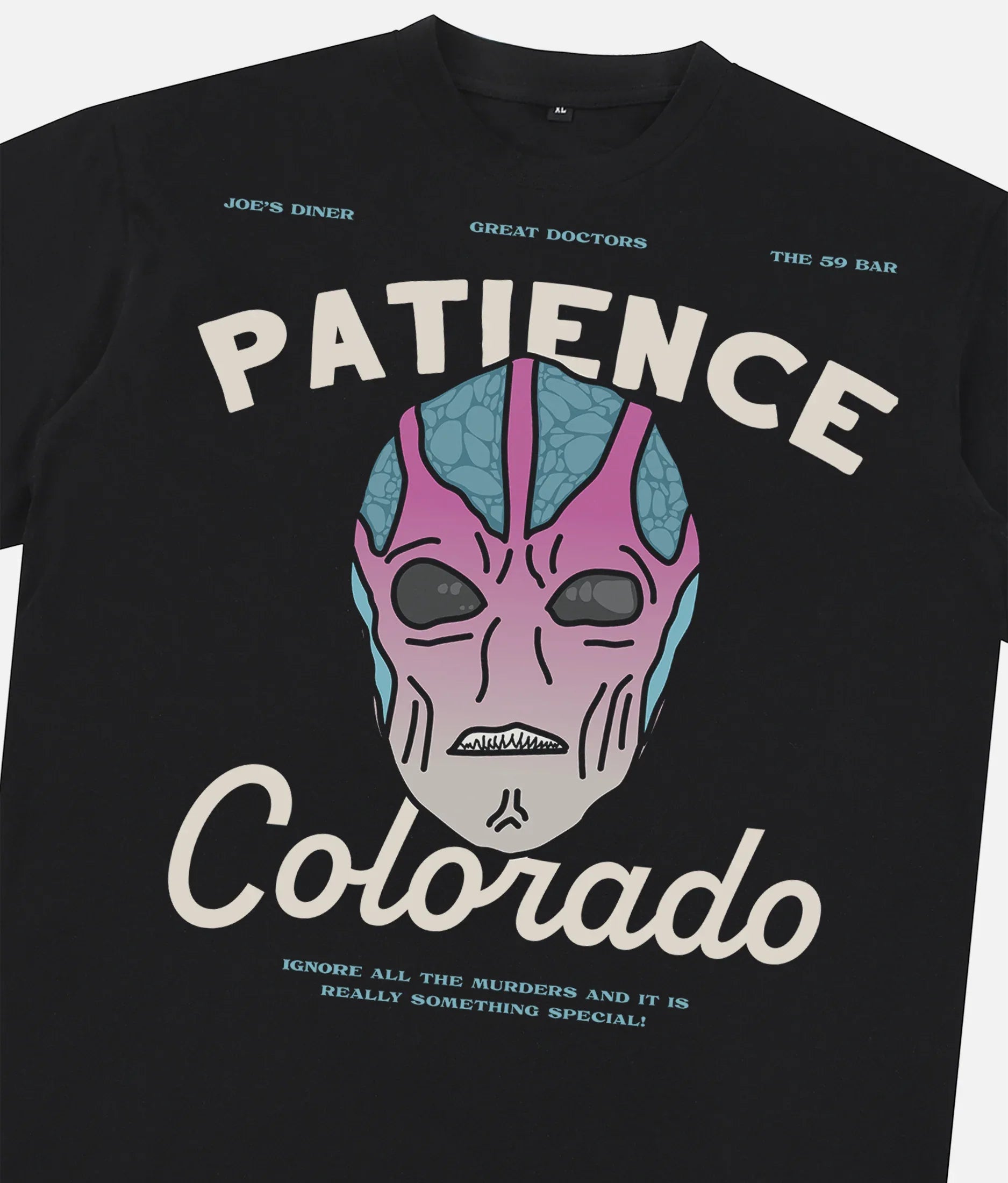 Funny Resident Alien Patience Colorado t-shirt, retro tv show graphic tee for men and women