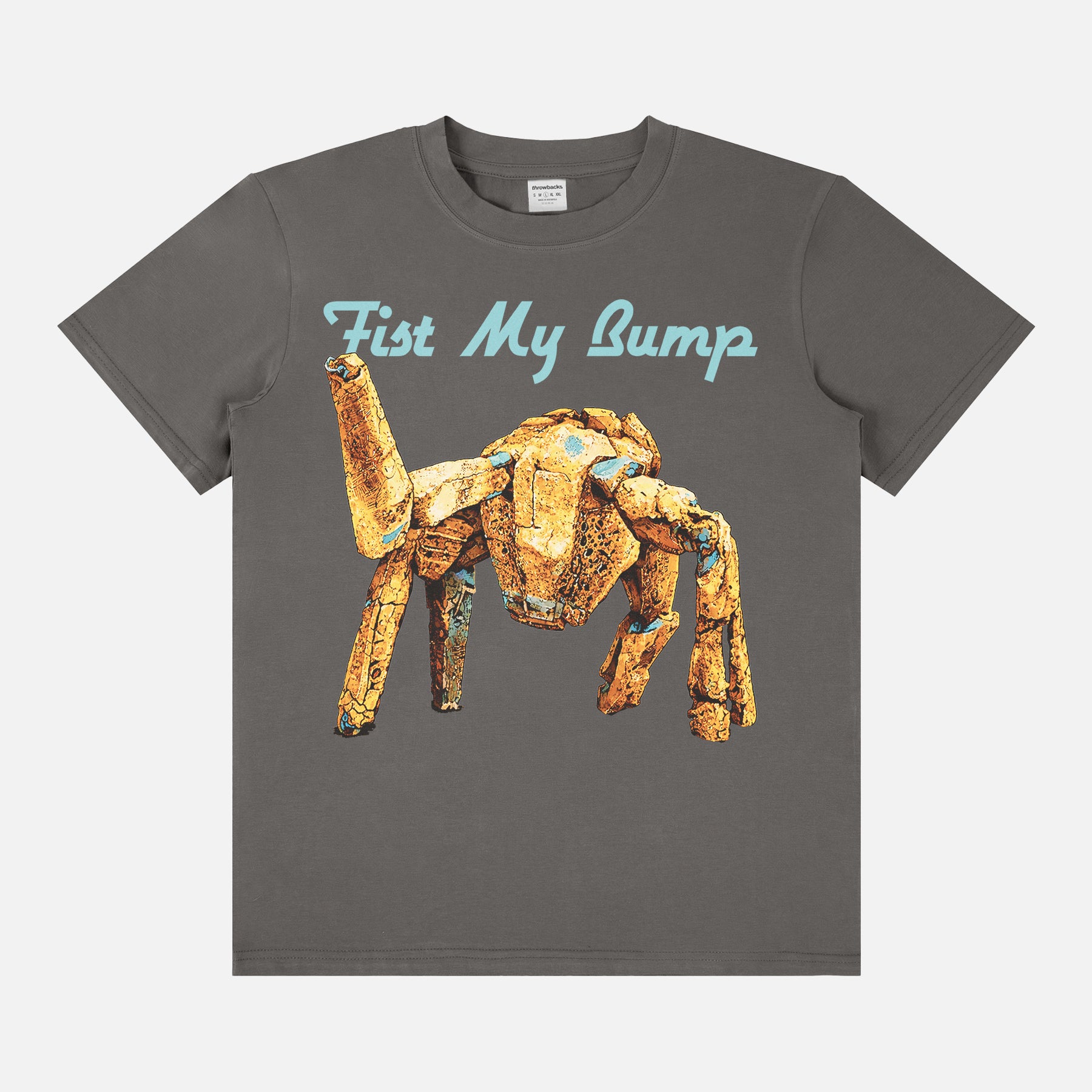 Funny Rocky Fist my Bump project hail mary movie graphic tee with cute rocky the alien illustration on a unisex t-shirt