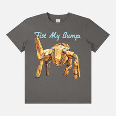 Funny Rocky Fist my Bump project hail mary movie graphic tee with cute rocky the alien illustration on a unisex t-shirt