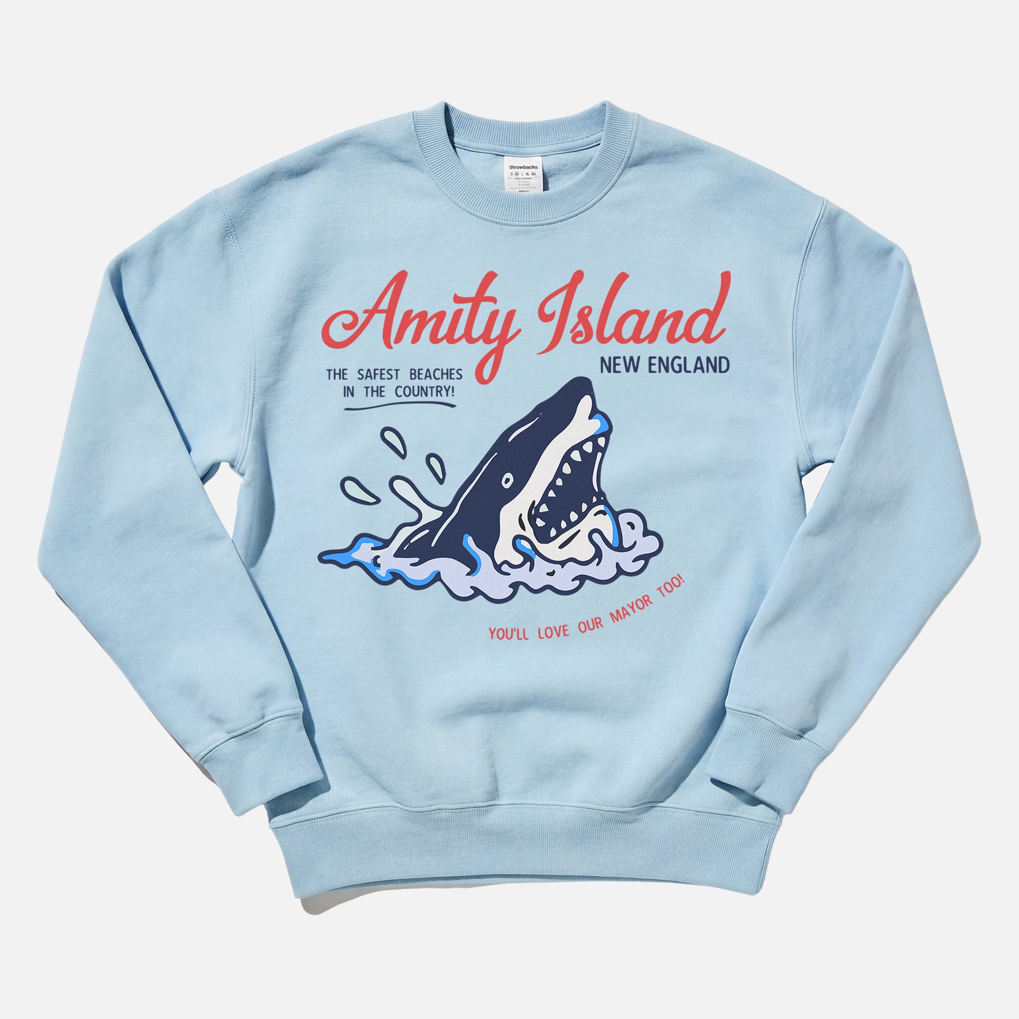 Retro Amity Island Shark Jaws Sweatshirt