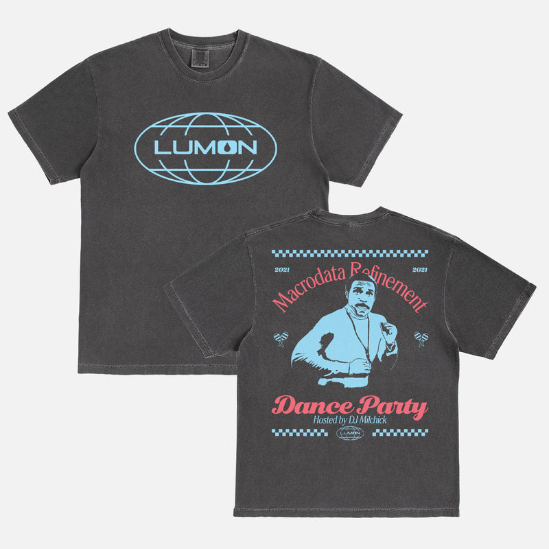 Funny Severance TV show graphic tee, Retro washed black comfort colors Lumon macrodata refinement dance party t-shirt for sale 